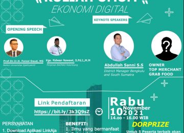 Kuliah Umum Ekonomi Digital bersama LinkAja Dan Grab