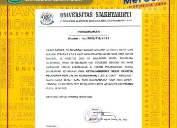 Pengumuman Gladi Bersih Wisuda 2023