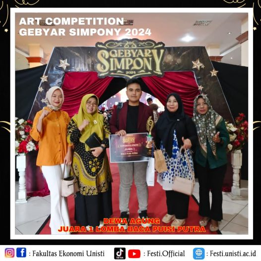 Dewa Agung E, Juara Pertama Lomba Baca Puisi Putra Pada Art Competition Gebyar Simpony 2024